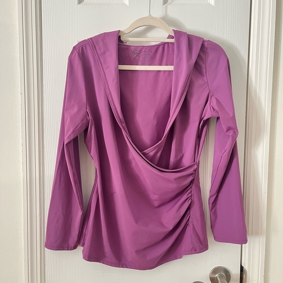 Soma Tops - Tranquility by Soma Purple Wrap Style Athletic Hoodie Size Medium